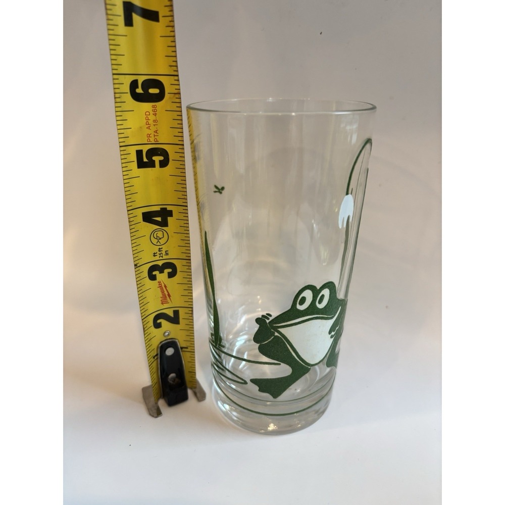 Vintage West Virginia Glass Frog 12 Oz Highball Glasses Set of 4 MCM - Picture 4 of 7